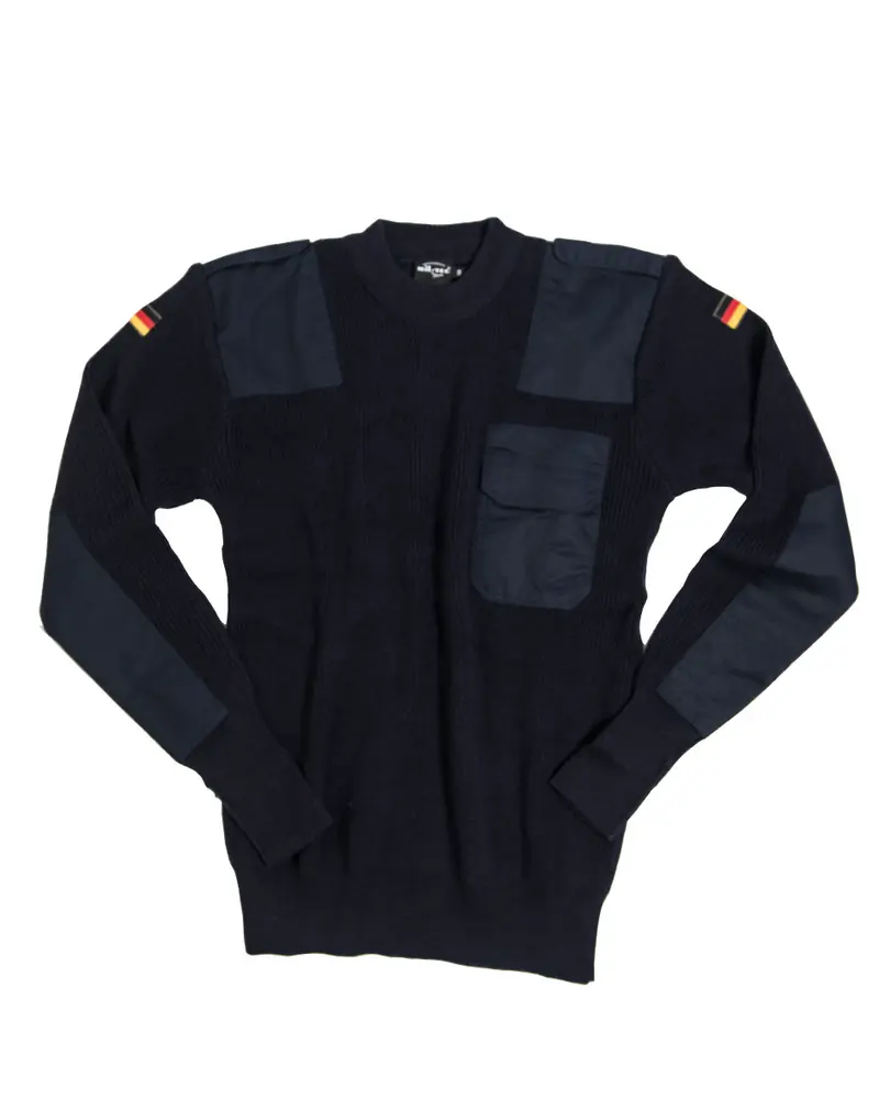 Mil-Tec Pullover Militar 80% Lana 20% Poliacrílico Azul Marino