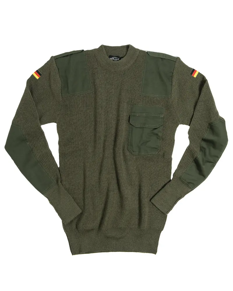 Mil-Tec Pullover Militar BW 80% Lana 20% Poliacrílico Verde Oliva