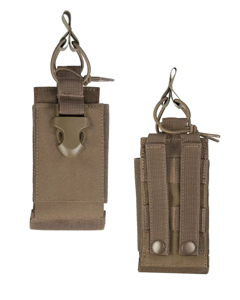 Mil-Tec Radio Pouch MOLLE Dark Coyote - Funda Táctica para Radio