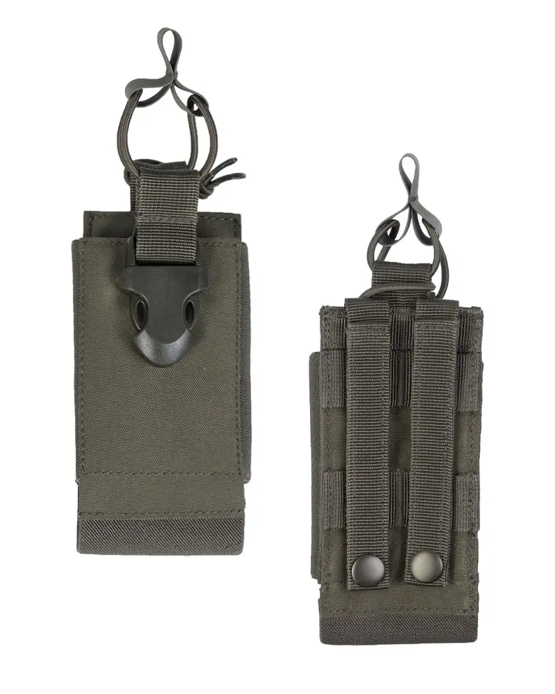 Mil-Tec Radio Pouch MOLLE Verde Oliva - Funda Táctica para Radio Militar