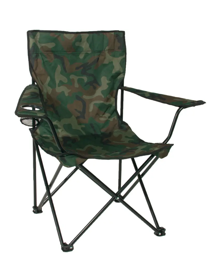 Mil-Tec Relax Sessel Woodland - Silla de Camping Plegable Camuflaje