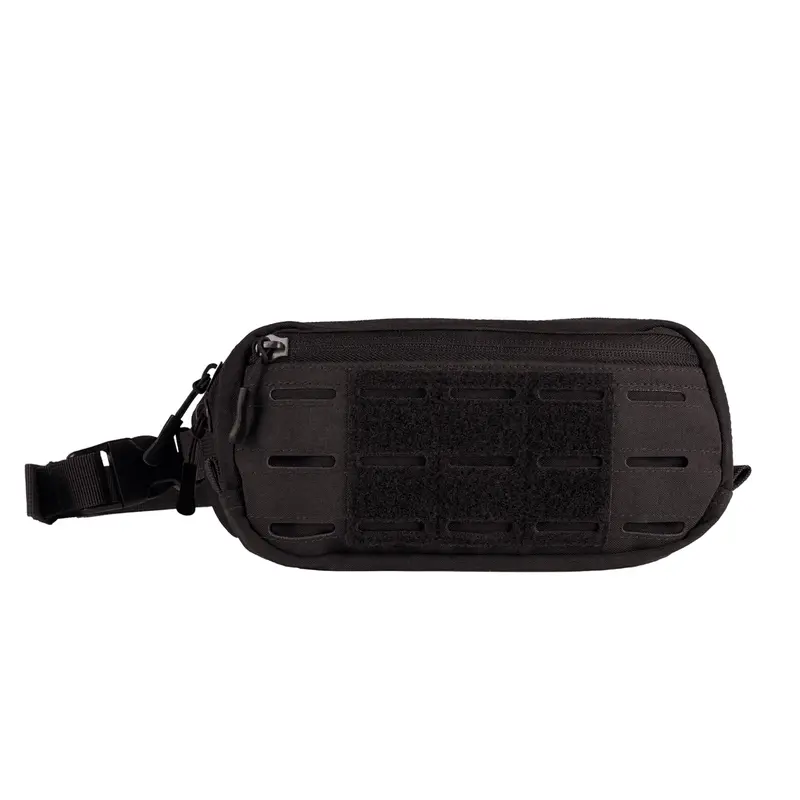 Mil-Tec Riñonera Táctica Laser Cut Negra - Equipamiento Outdoor y Camping