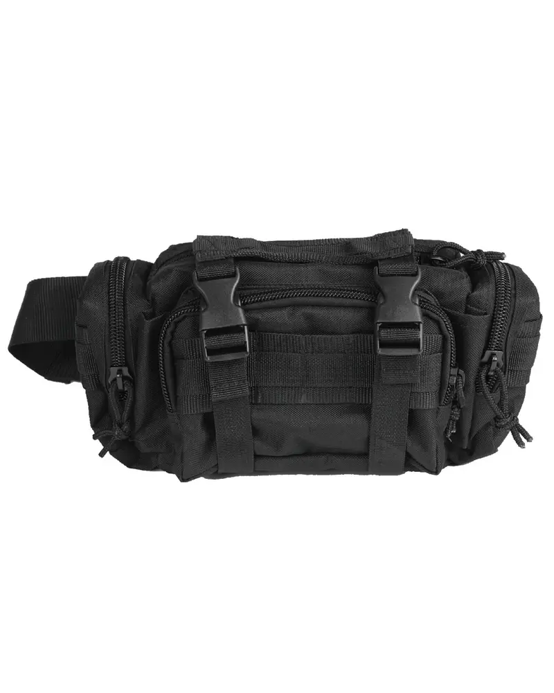 Mil-Tec Riñonera Táctica Sistema Modular SM Negro - Bolsa de Cintura Militar