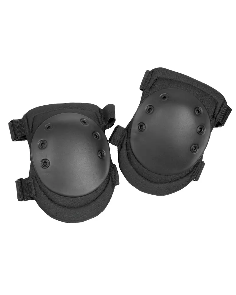 Mil-Tec Rodilleras Tácticas Negras - Protección Profesional para Airsoft y Trabajo