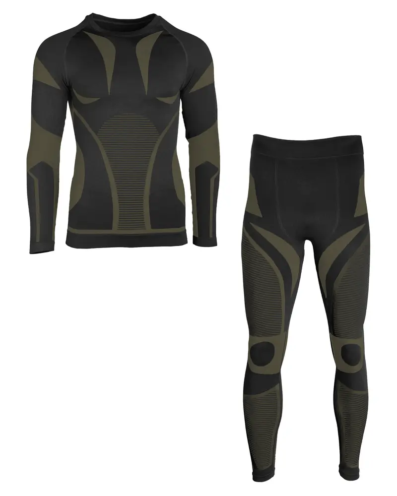 Mil-Tec Ropa Interior Térmica Performance Negra - Camiseta Funcional Transpirable