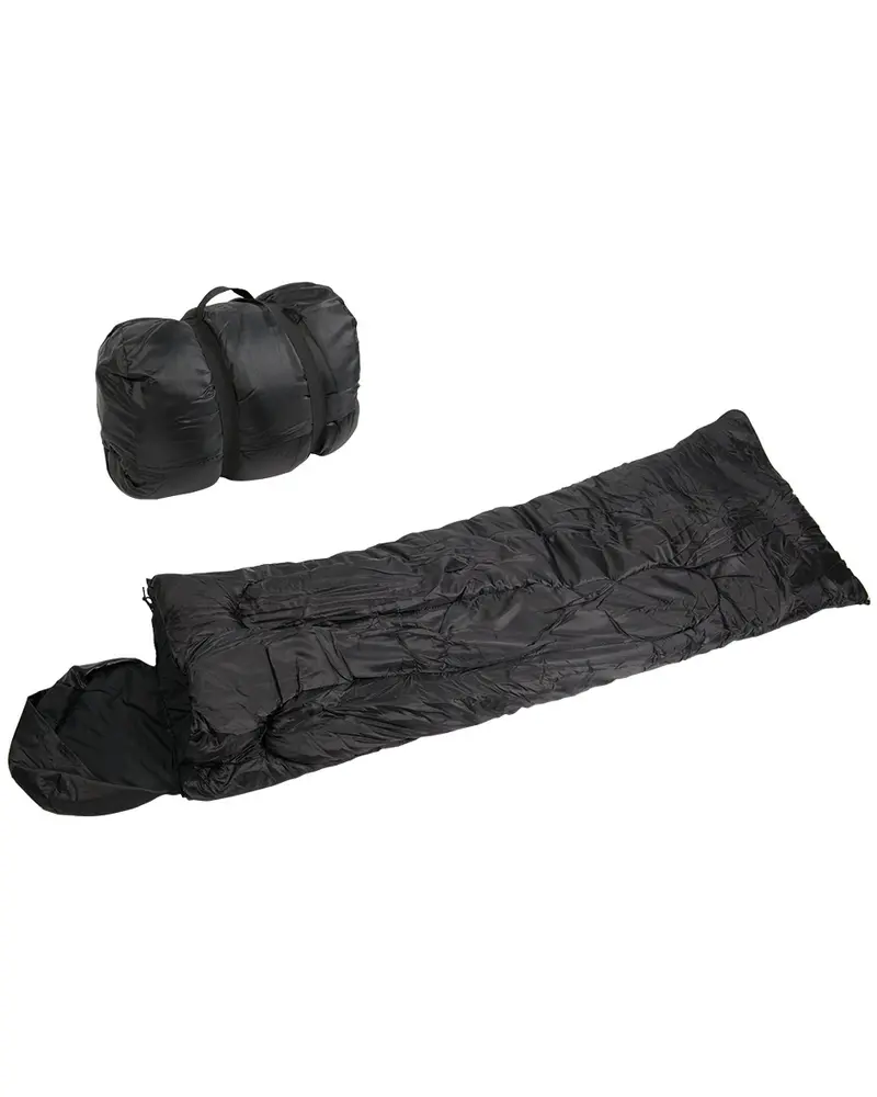 Mil-Tec Saco de Dormir Pilot Negro - Equipamiento Militar Profesional