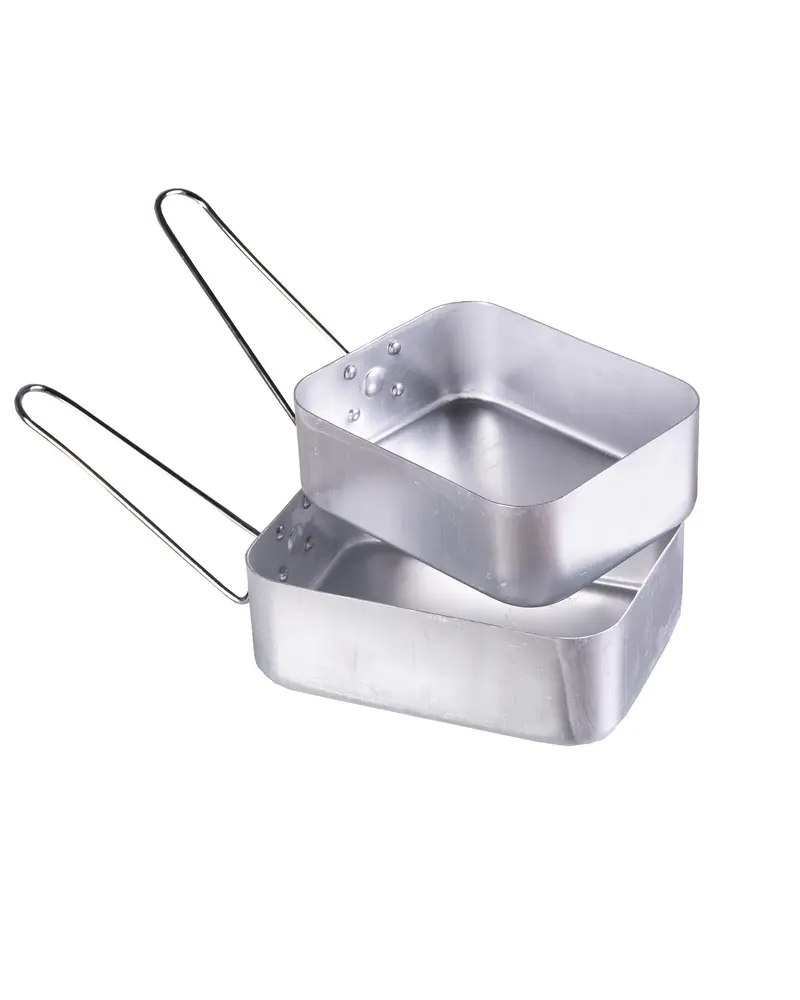 Mil-Tec Set de Cocina 2 Piezas Aluminio Anodizado para Camping