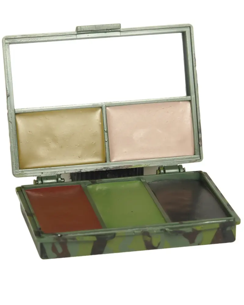 Mil-Tec Set Maquillaje Camuflaje 5 Colores con Espejo - Kit Profesional Táctico