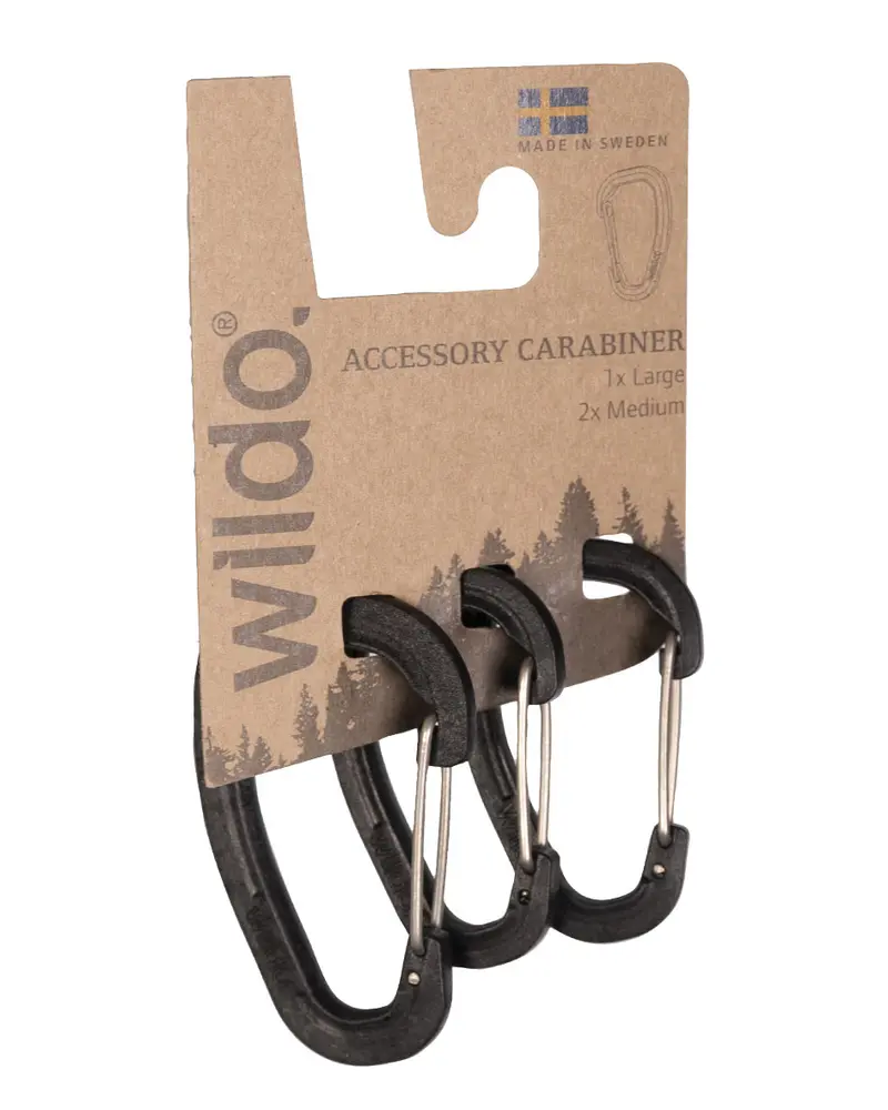 Mil-Tec Set Mosquetones Wildo Negros - Accesorios Tácticos Multiuso