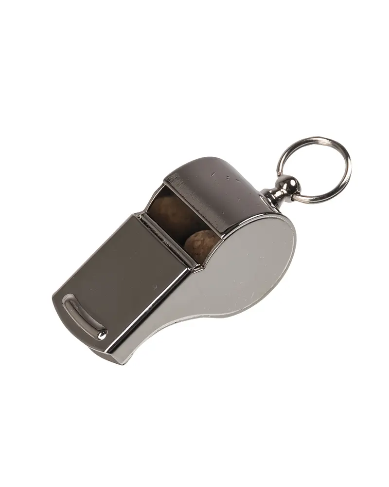 Mil-Tec Silbato Military Niquelado - Silbato de Señalización Profesional