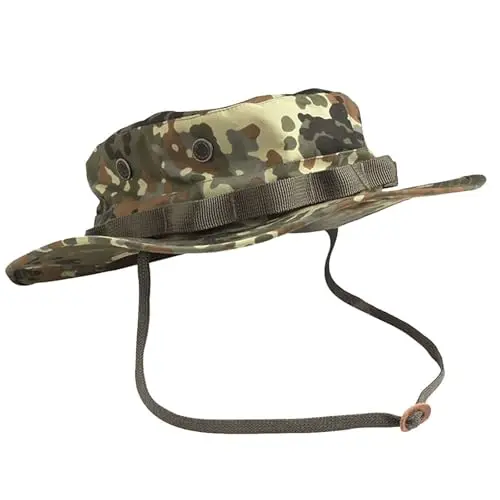 Mil-Tec Sombrero Boonie Trilaminado Flecktarn - Impermeable y Transpirable