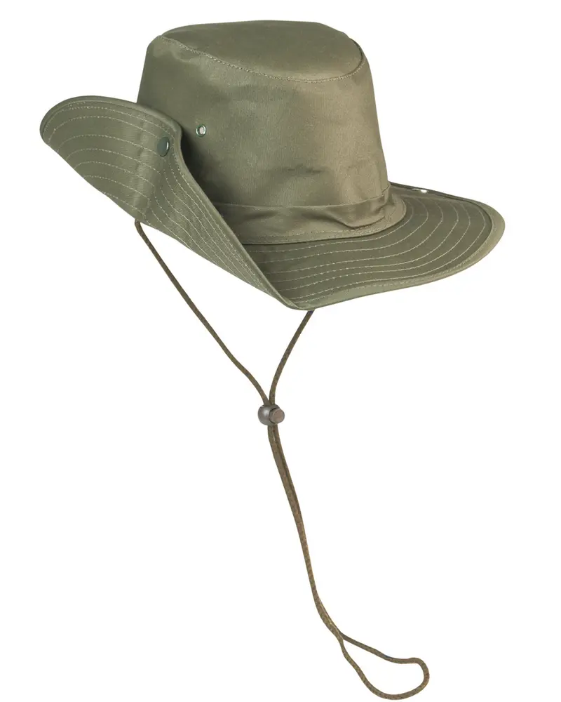 Mil-Tec Sombrero Militar Buschhut con Corchetes Ajustables Color Oliva