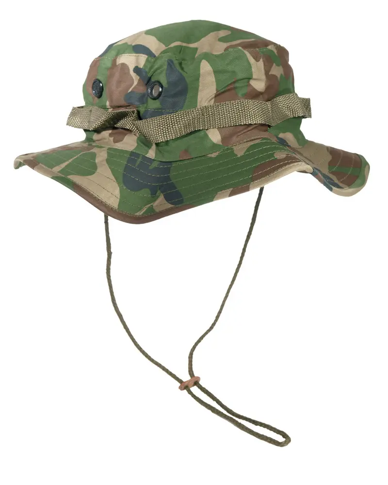 Mil-Tec Sombrero Militar Jungla US Woodland - Camuflaje Táctico Ala Ancha