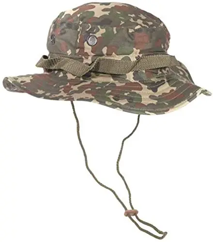 Mil-Tec Sombrero Táctico Flecktarn - Protección Solar Militar Ultraligero