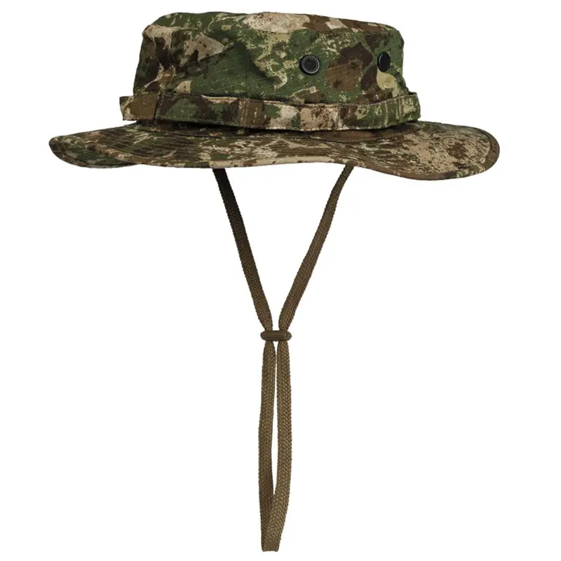 Mil-Tec Sombrero Tipo Militar Unisex de algodón Ripstop, Duradero, Ligero, táctico, para Exteriores, ventilado, de ala Ancha, con Correa Ajustable para la Barbilla