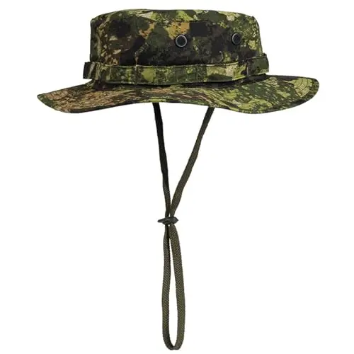 Mil-Tec Sombrero Tipo Militar Unisex de algodón Ripstop, Duradero, Ligero, táctico, para Exteriores, ventilado, de ala Ancha, con Correa Ajustable para la Barbilla