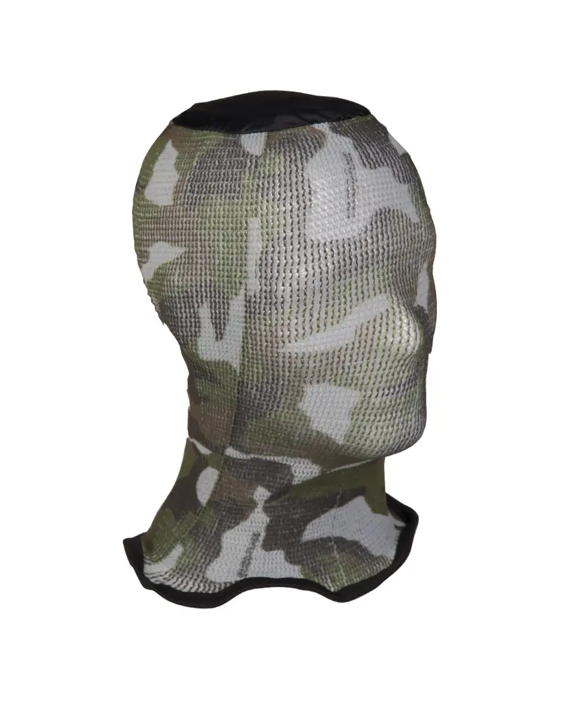 Mil-Tec Spando Kopfnetz Woodland - Red de Camuflaje Militar Elástica