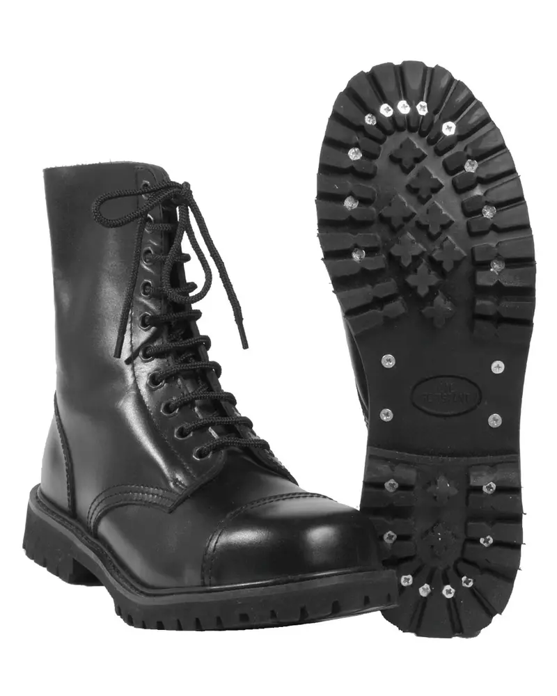 Mil-Tec Stiefel 10 Loch Invader - Botas Militares de Seguridad con Cordones