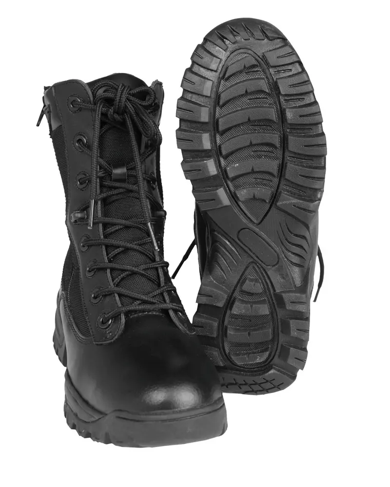 Mil-Tec Tactical Boot Two-Zip - Bota Táctica Militar con Doble Cremallera Negro