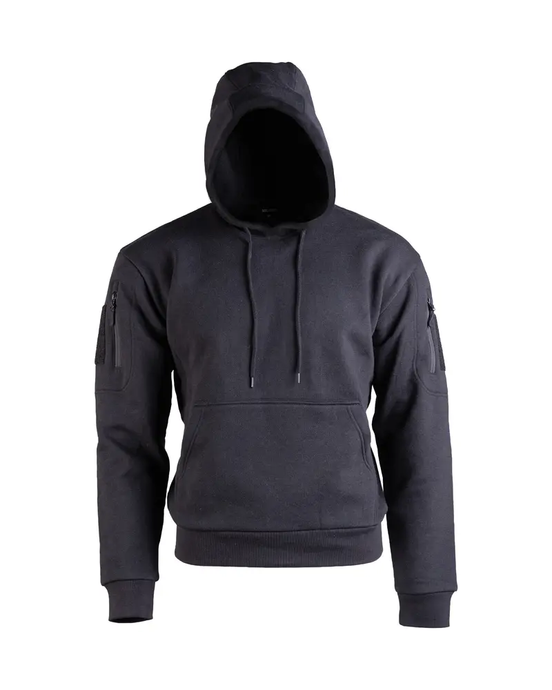 Mil-Tec Tactical Hoodie Schwarz - Sudadera Táctica Negra Militar