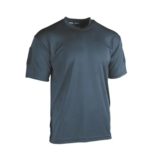 Mil-Tec Tactical Quick Dry T-Shirt Azul Marino - Camiseta Táctica de Secado Rápido