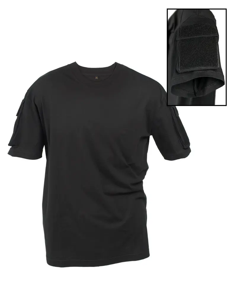 Mil-Tec Tactical T-Shirt Schwarz - Camiseta Táctica Negra Militar
