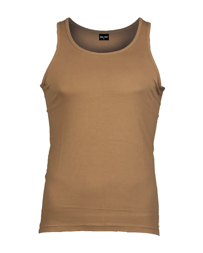 Mil-Tec Tank Top Cotton Coyote - Camiseta Tirantes Militar Táctica