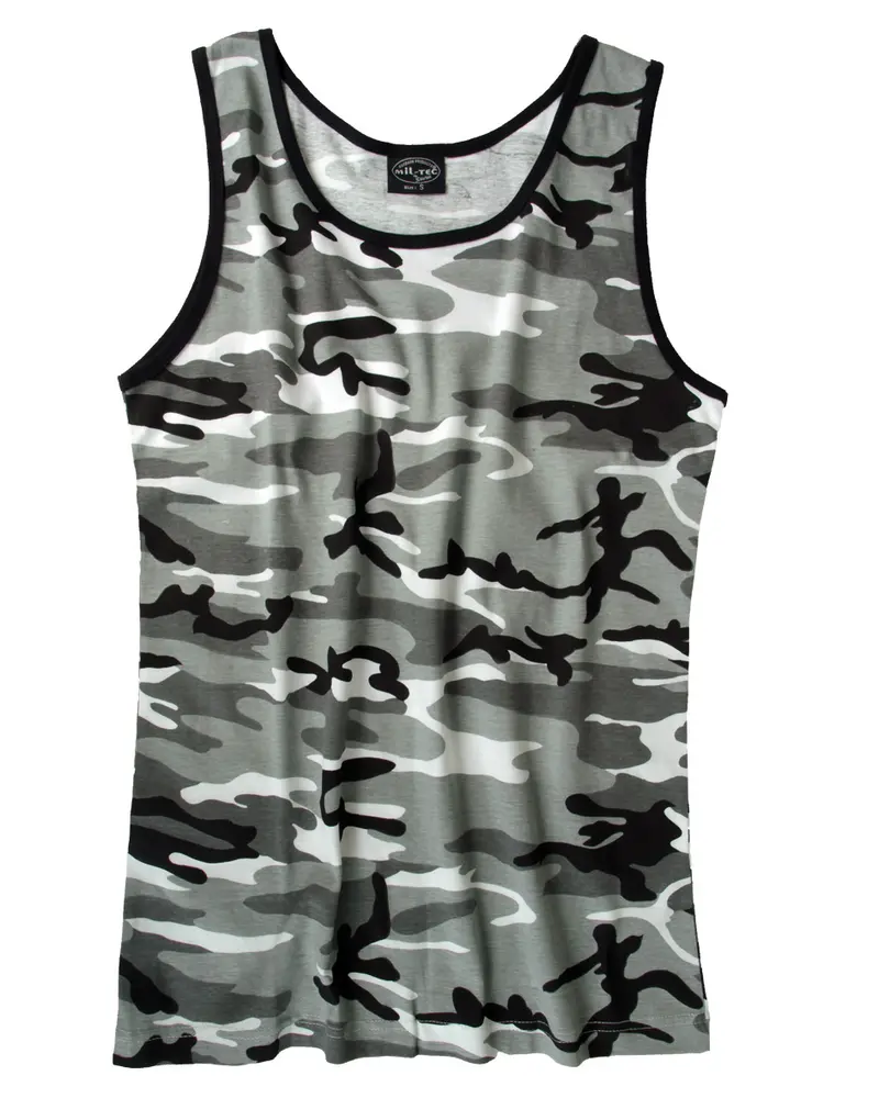 Mil-Tec Tank Top Cotton Urban - Camiseta Sin Mangas de Algodón Estilo Urbano