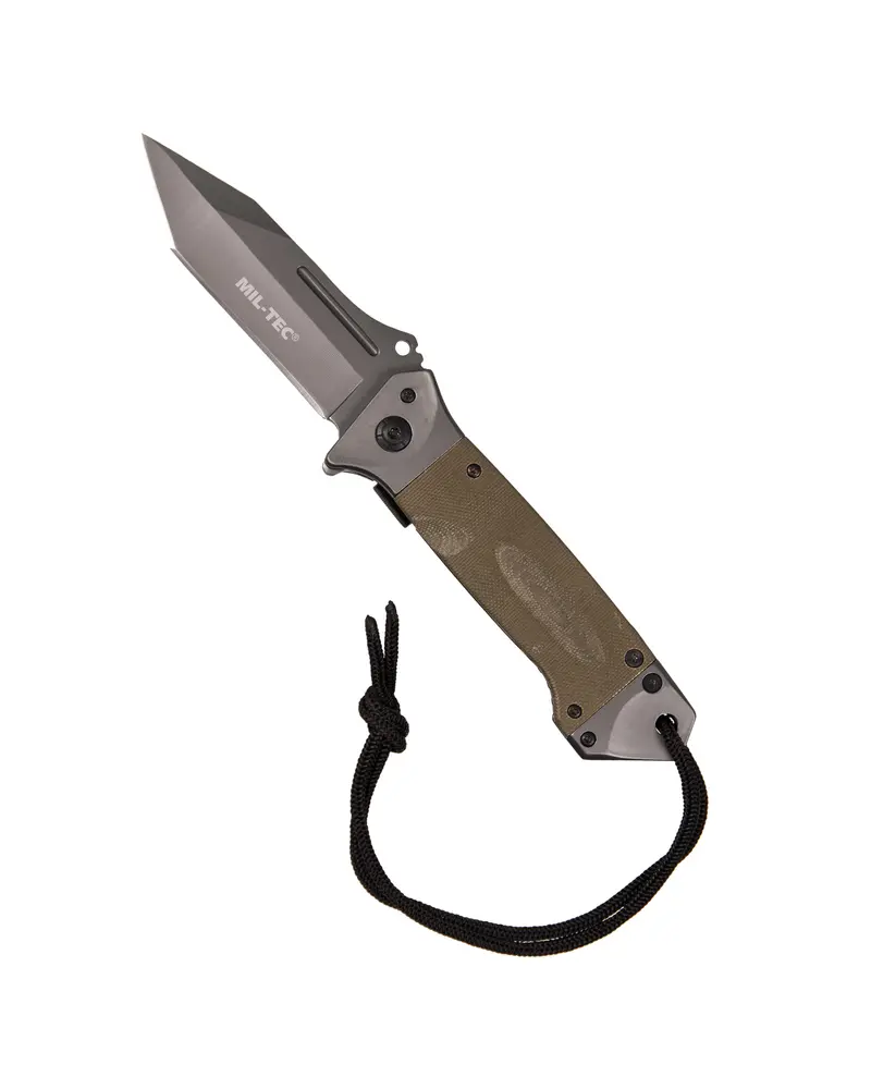 Mil-Tec Taschenmesser DA35 Oliv - Navaja Táctica Multifunción Verde Militar