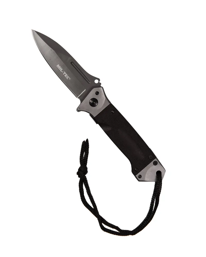 Mil-Tec Taschenmesser DA35 Schwarz - Navaja Táctica Negra Multiusos