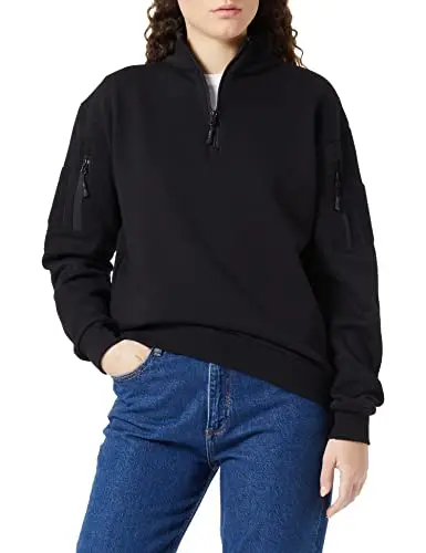 Mil-Tec Tatti Sudadera Táctica con Cremallera Hombre Negro XL