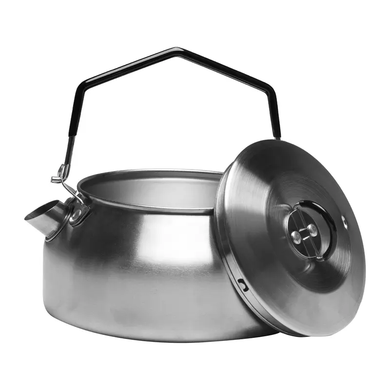 Mil-Tec Tetera de Acero Inoxidable 1 Litro para Camping y Aire Libre