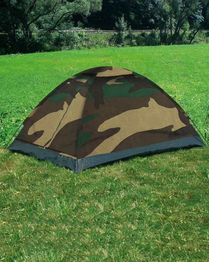 Mil-Tec Tienda de Campaña Igloo Standard Woodland - Tienda 2 Personas Camuflaje Militar