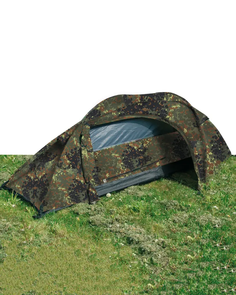 Mil-Tec Tienda de Campaña Individual Recom Flecktarn - Tienda Militar Una Persona Camuflaje