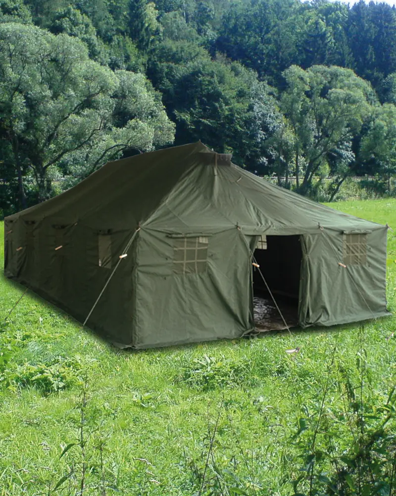 Mil-Tec Tienda de Campaña Militar PE 10x4,8m Verde Oliva - Refugio Táctico Resistente