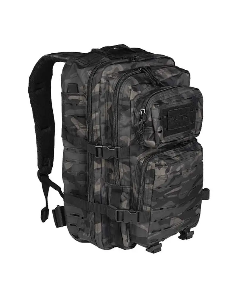 Mil-Tec US Assault Pack LG Laser Cut Dark Camo - Mochila Táctica Militar