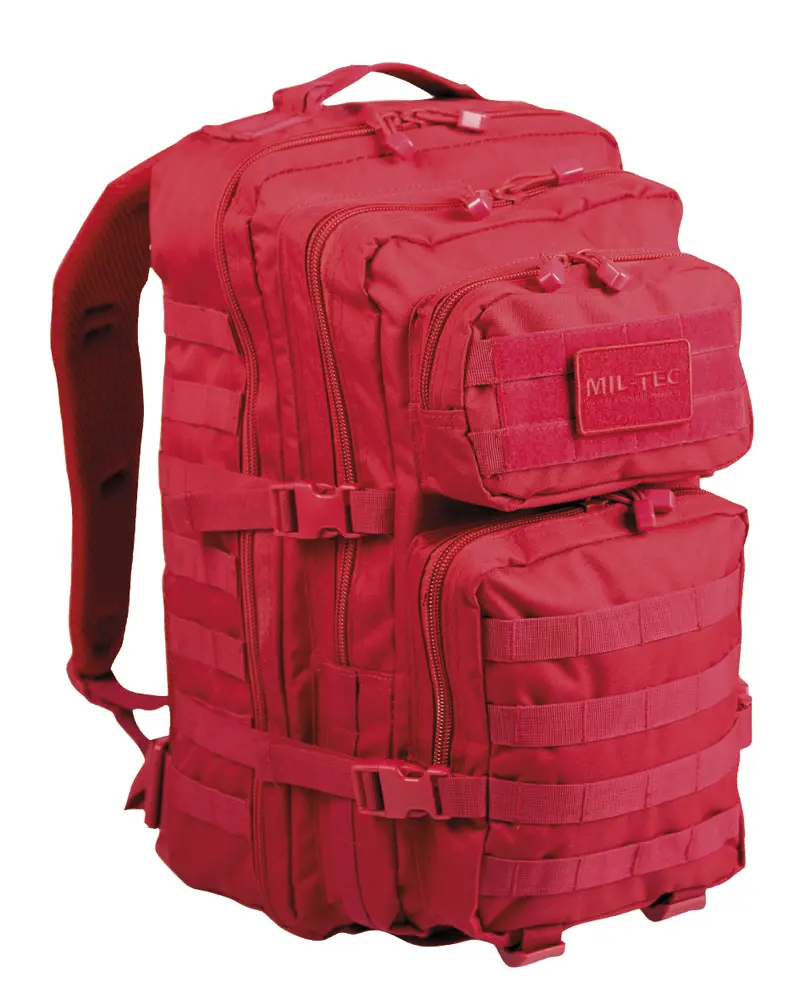 Mil-Tec US Assault Pack LG Mochila Táctica Rojo Señal - Gran Capacidad Militar