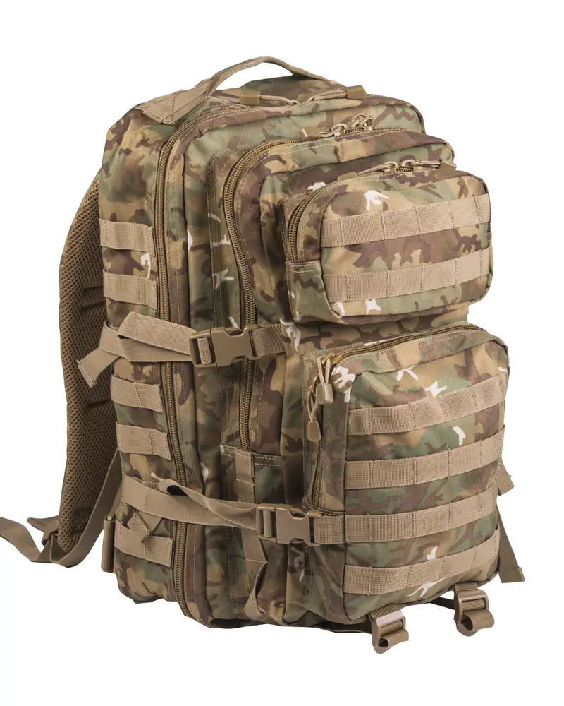 Mil-Tec US Assault Pack LG W/L-ARID - Mochila Táctica Grande Camuflaje Árido