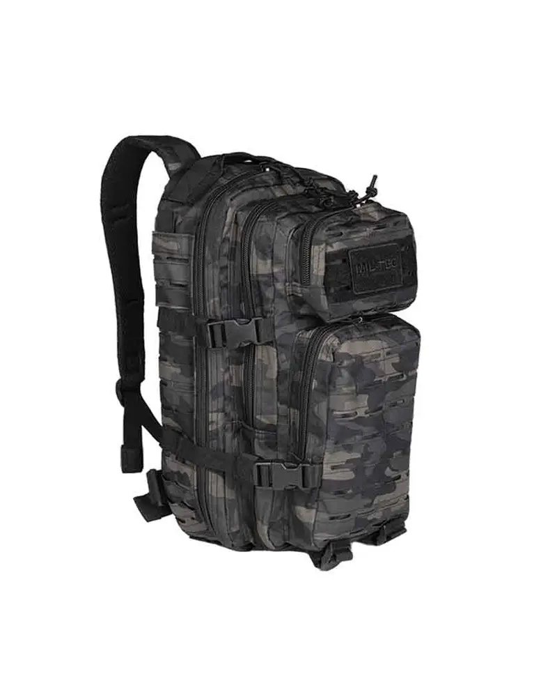 Mil-Tec US Assault Pack SM Laser Cut Dark Camo - Mochila Táctica Militar