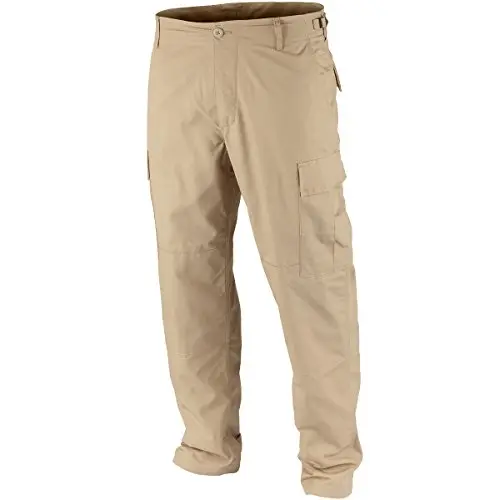 Mil-Tec US BDU Feldhose R/S Khaki - Pantalón Militar Táctico