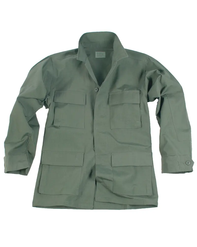 Mil-Tec US BDU Feldjacke R/S Oliv - Chaqueta Militar Táctica Verde Oliva