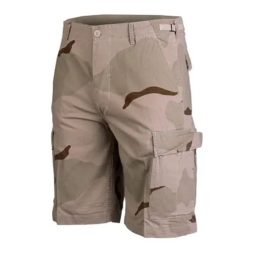 Mil-Tec Us Bermuda Co Prewash Desert Pantalones Cortos, Negro, Talla XL para Hombre