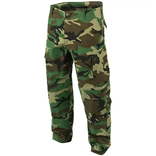 Mil-Tec US Feldhose ACU R/S Woodland - Pantalón Militar Táctico Camuflaje