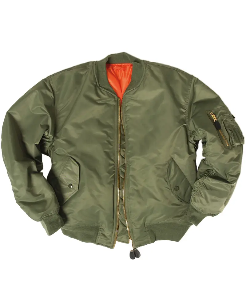 Mil-Tec US Fliegerjacke MA1 Basic Oliva - Chaqueta Aviador Militar Auténtica