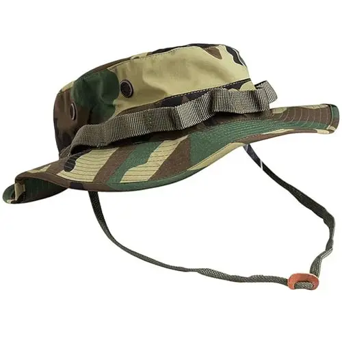 Mil-Tec US GI Boonie Trilaminado Woodland - Sombrero Militar Impermeable