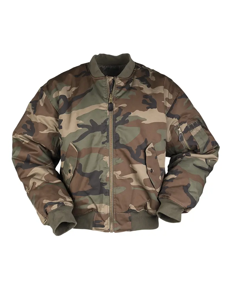 Mil-Tec US MA1 Chaqueta Aviador Woodland - Cazadora Militar Táctica