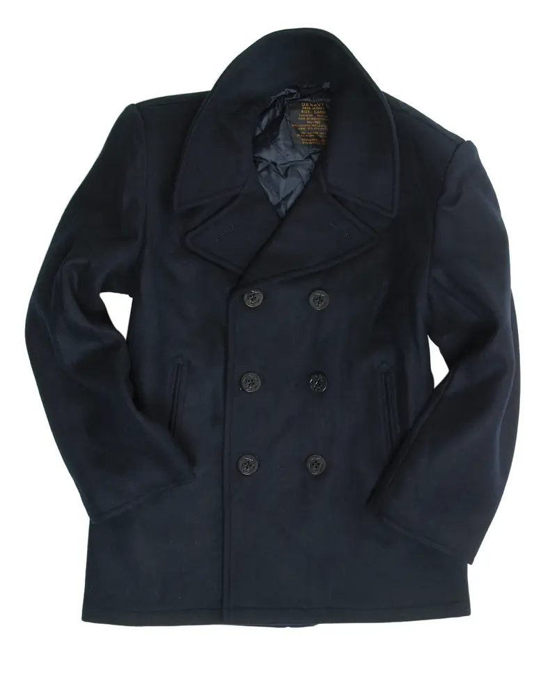 Mil-Tec US Navy Pea Coat Azul Oscuro - Chaqueta Naval Militar Auténtica