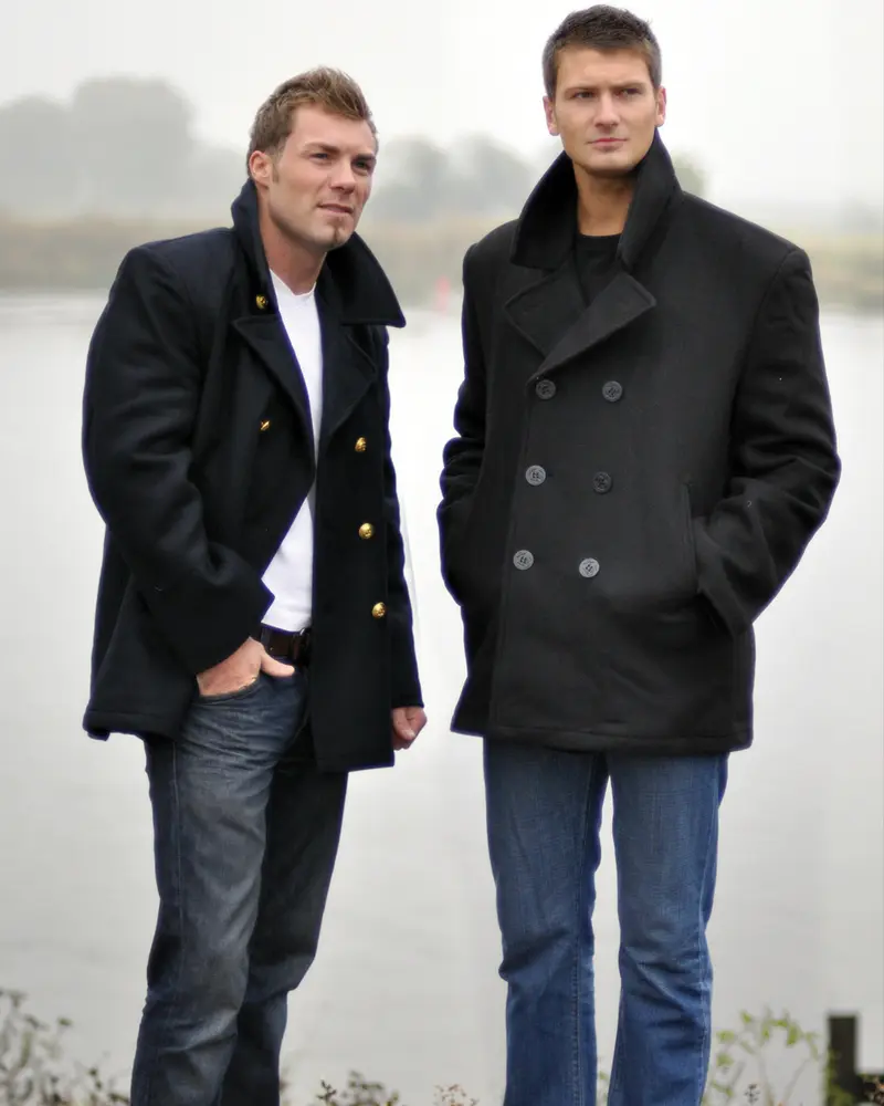 Mil-Tec US Navy Pea Coat Chaquetón Militar Negro - Estilo Marinero Clásico