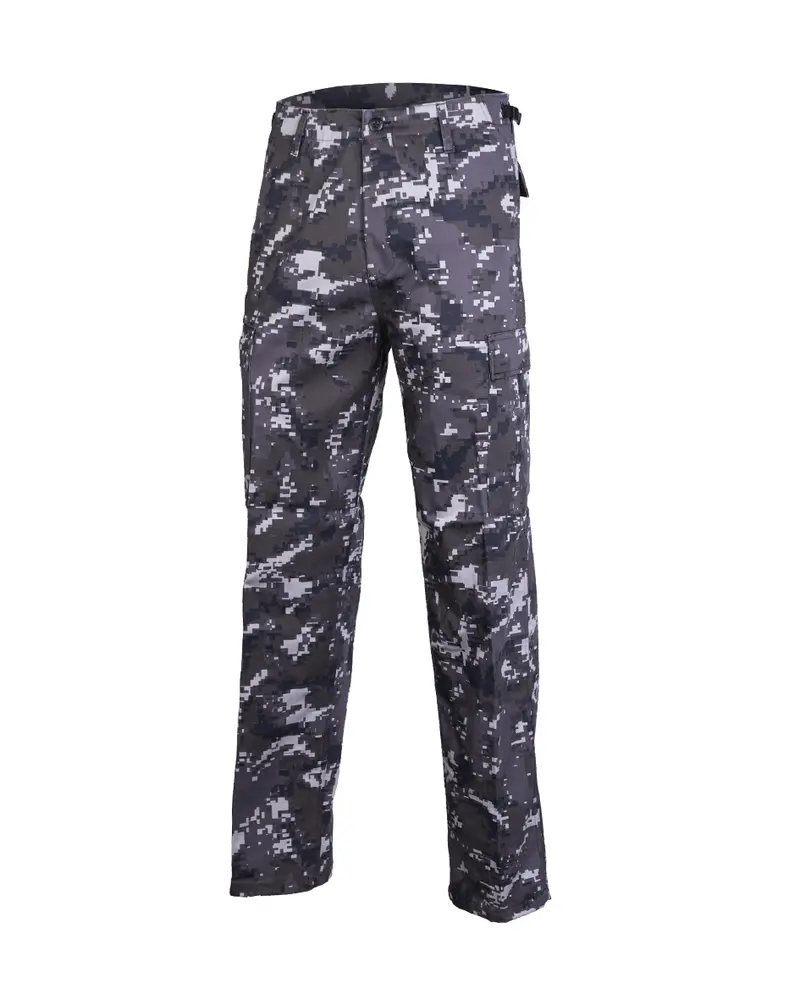Mil-Tec US Ranger Pantalones Tácticos BDU Black Digital - Estilo Militar