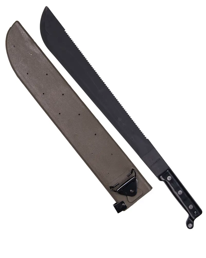 Mil-Tec US Sägemachete con Sierra Integrada y Funda - Machete Militar Doble Función